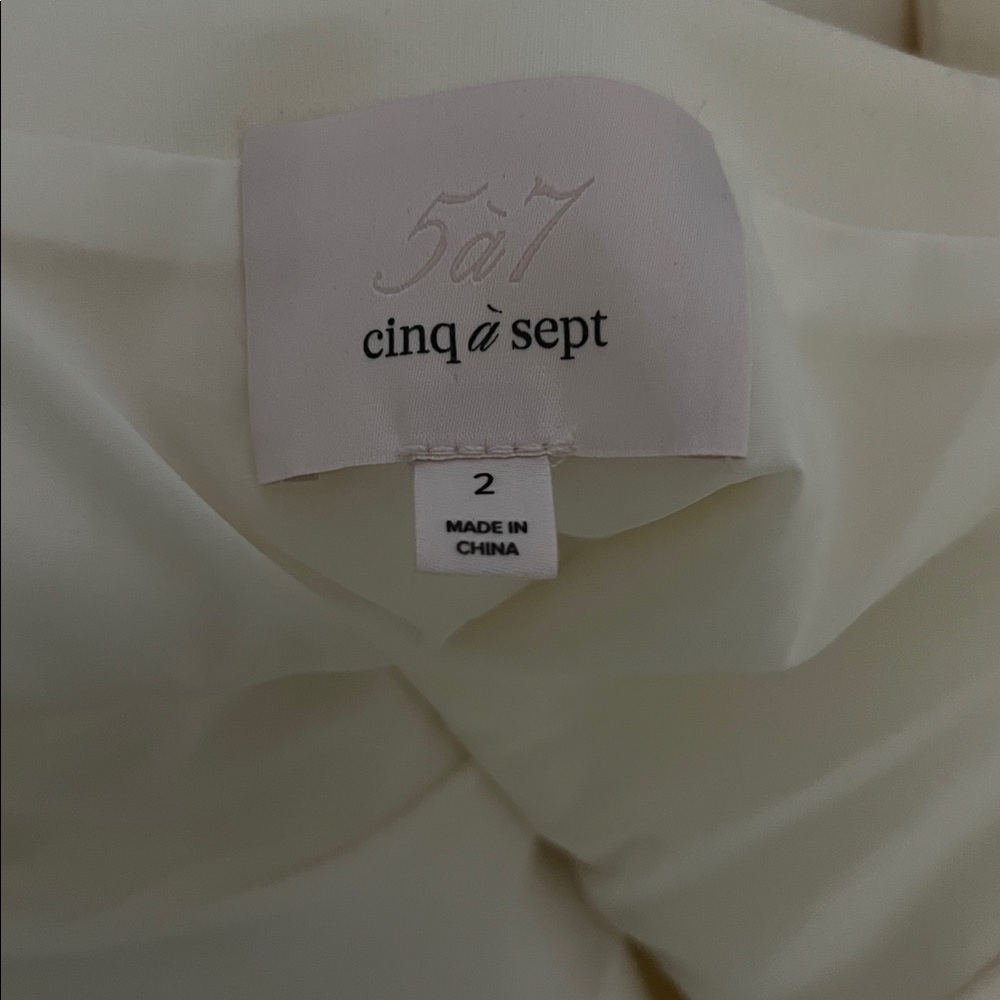 Cinq a Sept Cream Waverly Mini Dress - Picture 3 of 3